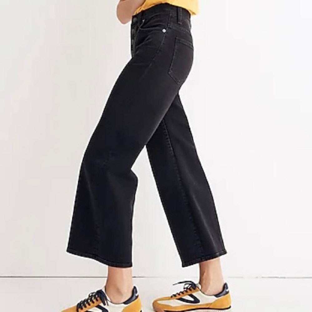 Madewell Slim Wide-Leg Crop Jeans in Lunar Wash size 29 GUC